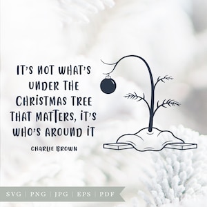 Charlie Brown SVG | Peanuts Christmas Sign SVG EPS | Ce n’est pas ce qu’il y a sous l’arbre