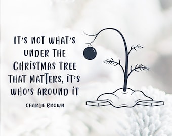 Charlie Brown SVG | Peanuts Weihnachtsschild SVG EPS | Es ist nicht Whats Under The Tree