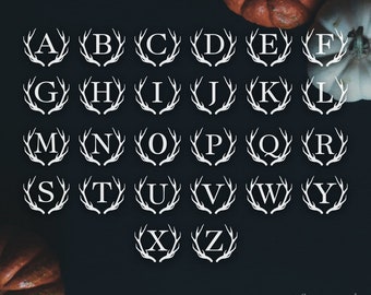 Rustic Antler Monogram Font Bundle SVG | Fall Letters EPS | Cut File for Cricut Sign