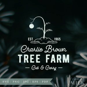 Charlie Brown Natale SVG EPS / Peanuts Tree Farm Sign / Cut File per Cricut