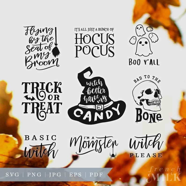 Funny Halloween Bundle SVG PNG | Basic Witch | Momster Halloween Shirt ...