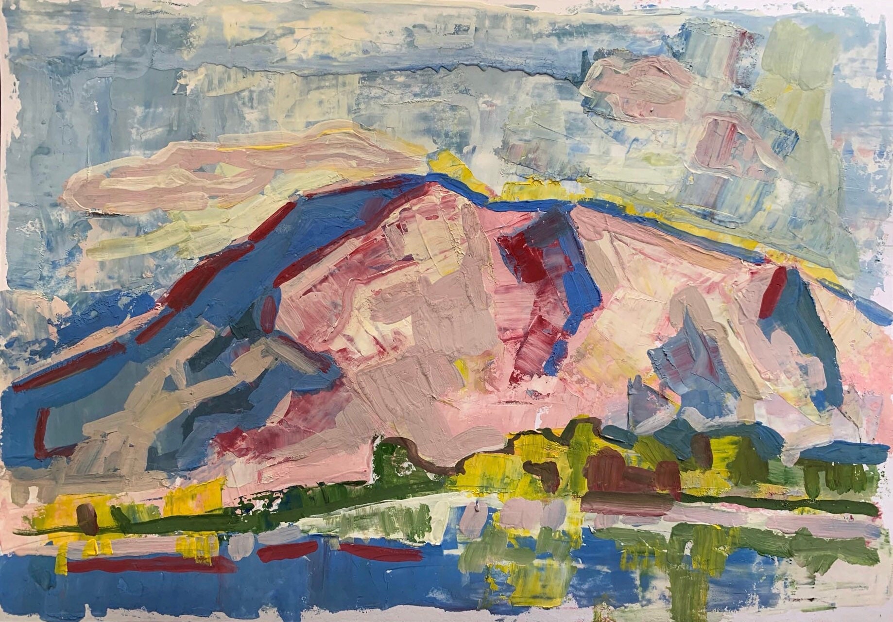 Abstract mountain art abstract mountain painting mountain Etsy