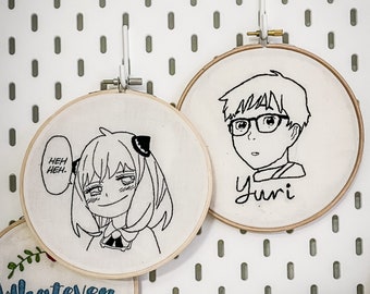 Custom Anime/Cartoon Embroidery Hoop