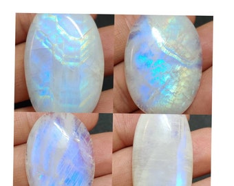 22 x 16 mm Rainbow moonstone cabochon flat back cabochon genuine rainbow moonstone calibrated Freeform Rainbow moonstone