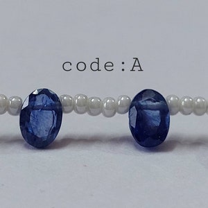 10 Faceted Blue Sapphire Briolette Beads: Oval Gemstone Beads (4x6 to 5x7 mm)
