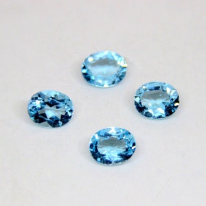 10x12 Mm Natural Sky Blue Topaz Cut Stone ~ Blue Topaz Faceted Cut Stone ~ Oval Shape~ Calibrated (mm) ~AAA+ Clean Quality ~Loose Gemstones