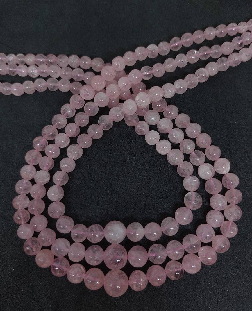 547 Carat/natural Morganite Smooth Plain Round Beads/morganite - Etsy