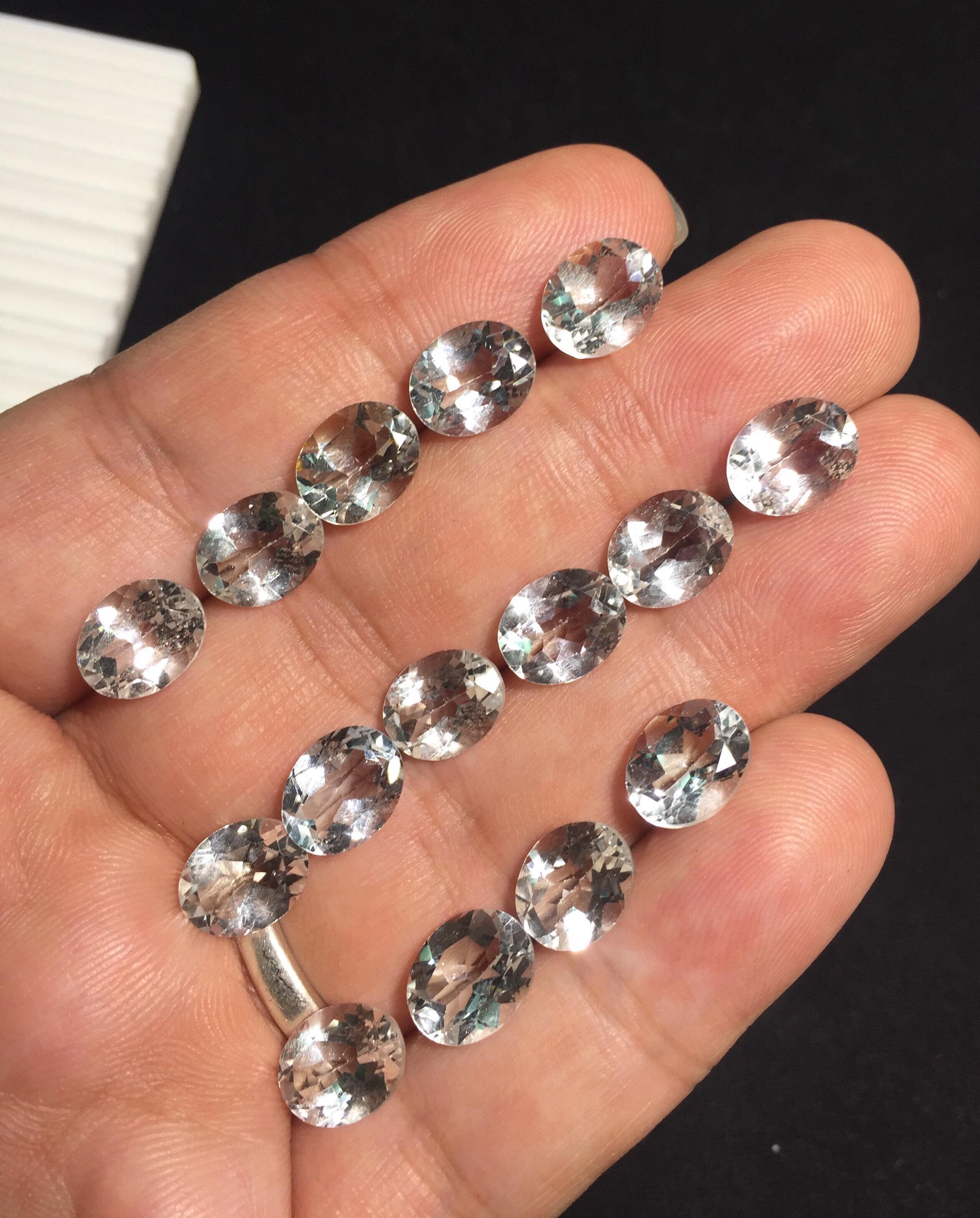10x12 Mm Natural White Topaz Cut Stone white Topaz Faceted Cut