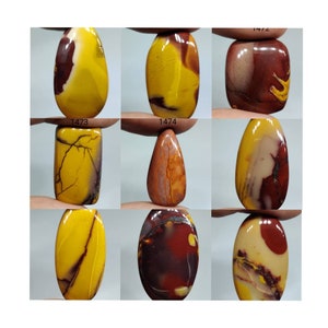 Excellent Cabochon de jaspe Mookaite naturel/ Mookaite Gemstone/Cabochon jaune/Pierres précieuses lâches/Pierre à dos plat /Mix Shape Gemstone
