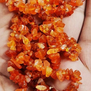 35-Zoll-Strang Natürliche Karneol Perlenstrang / Nugget Perle / 5-7 mm Perlen / Über 200 Steinperlen / Natürliche Edelstein Perlen / Polierter Edelstein