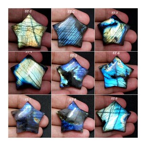Natuurlijke blauwe flitsende labradoriet ster cabochon/gladde labradoriet stervorm edelsteen/ster cabochon/genezende edelsteen/steen voor sieraden/ST-A