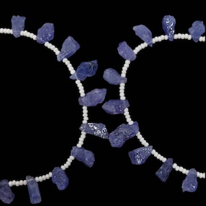 20 Pieces/ Natural Tanzanite Side Drilled Rough /Tanzanite Raw /Tanzanite Gemstone/Semi Precious Rough/Tanzanite Raw Crystal/7 Mm To 12 Mm .