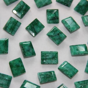 12x16 Mm Emerald dyed Faceted Stone , Emerald Cut Stone , Octagon Shape , Emerald Gemstone , Precious Emerald Stone , Jewelry making Stone