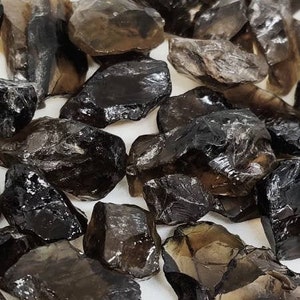 Large Raw Smokey Quartz Crystal: Unpolished Gemstone (20x25-22x35mm)