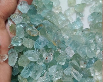 Gorgeous 4\u201d and 2.5\u201d long raw aquamarine chunks and 4 oz. top quality 7 oz