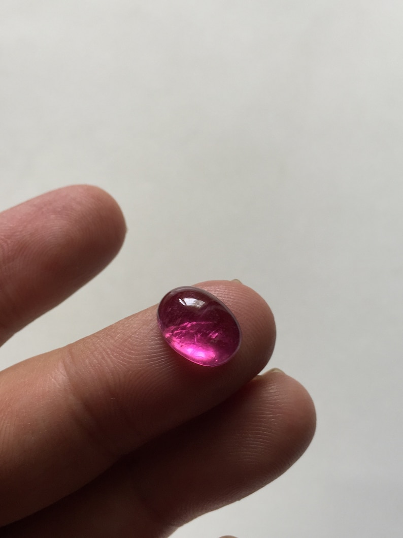 9.1x12.6 Mm Natural Rubellite Tourmaline ~Red Tourmaline ~ Rubellite Cabochon~ Oval Shape Rubellite ~Flat Back Loose Gem Stone