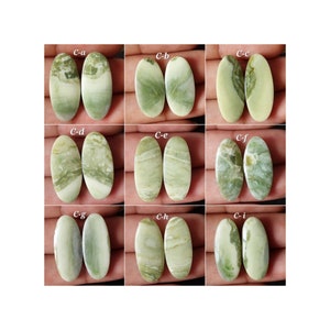 Prachtig! Natuurlijk serpentijn ovale cabochonpaar/halfedelsteen voor sieraden en ambacht/cabochon bijpassend paar/gratis boren/SRP-C