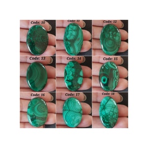 ¡Hermoso! Forma ovalada natural verde crisocola malaquita cabujón liso/cabujón de malaquita/piedra trasera plana/cabujones para joyería/CBN-049