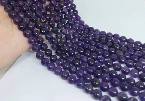 Wholesale Purple Amethyst Beads Plain Round 4mm 3 Strands Of 95+ 
