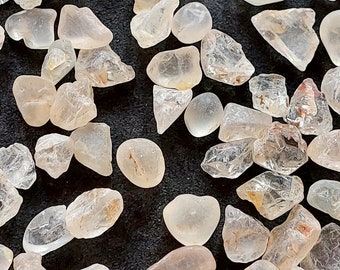 10 White Topaz Raw Crystals: Natural Gemstone Pieces (8-12 MM)/RJS-181