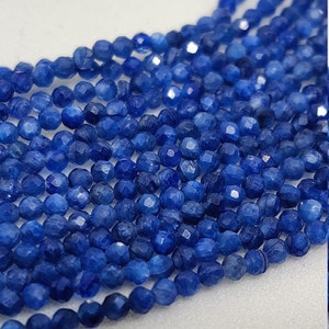 AAA ++ Kyanite Faceted Rondelle/Kyanite Gemstone Faceted Beads/Micro Faceted/2.5 mm/Semi Precious Rondelle For Jewelry/13 Inches/BE046