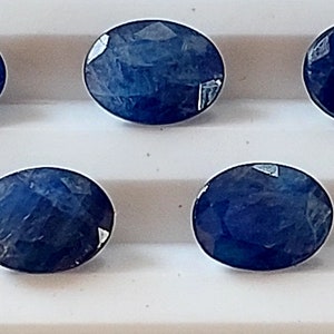 6x8 MM 100% Natural Blue Sapphire Oval Shape Cut Stone/Calibrated Blue Sapphire Faceted Cut Stone/September Birthstone for Jewelry/RJS-185