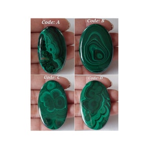 Cabujón de malaquita y crisocola verde natural de forma ovalada extragrande, liso, con base plana, para joyería, CBN-044