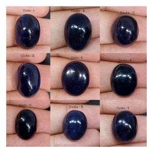 Kostbare cabochon blauwe saffier/edelsteen blauwe saffier/ovale vorm/gladde saffier/platte achterkant/losse edelsteen/blauwe saffier