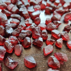 10 Pieces Natural Red Garnet Raw/Red Garnet Rough/Garnet Gemstone Rough/January Birth Stone/Mozambique Garnet Raw/Healing Crystal/6-9 MM/41