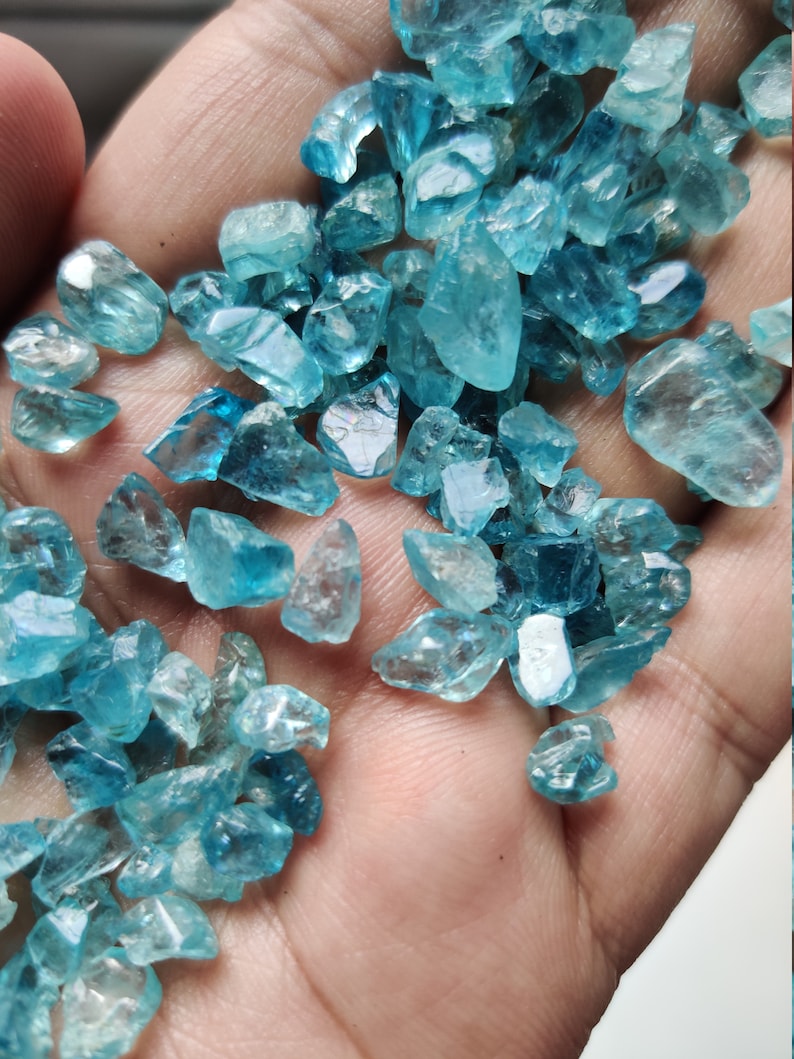 AAA Quality Natural Blue Zircon Rough Blue Zircon Raw Blue Etsy