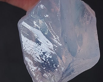 AAA Lavender Quartz Raw Gemstone: Large Purple Girasol Crystal, RJS-470
