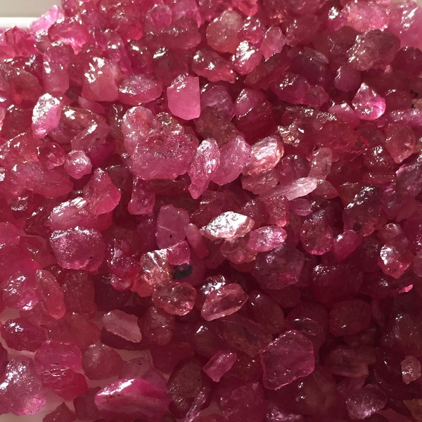 20 Pieces Genuine Ruby Rough ~Ruby Gemstone ~Ruby Rough Raw~ Pink Ruby Stone ~Precious Ruby Rough ~Top Ruby Stone~Loose Gemstone~5-10 mm