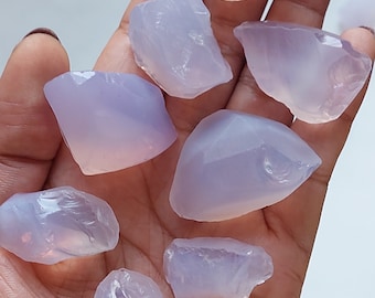 Large Raw Lavender Quartz: Girasol Gemstone (24-40mm)/LQ-05
