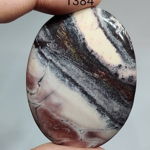 Fijnste natuurlijke porseleinen jaspis cabochon ~ exotisch jaspis ~ sciencefiction-jaspis ~ porseleinen jaspis edelsteen ~ platte achterkant ~ mixvorm ~ meditatiesteen