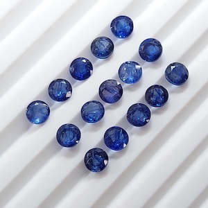 4.5mm Round Blue Sapphire Faceted Cut Stone - 20 Pieces