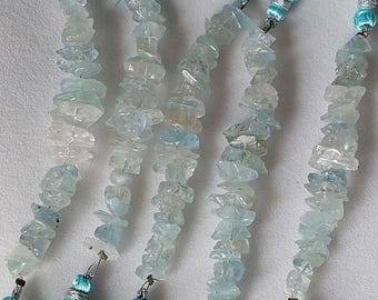 20 Pieces/Natural Aquamarine Center Drilled Rough/Aquamarine Polished Rough/Aqua Gemstone Raw/Aqua Crystal/Aquamarine Gemstone/ 7-12 Mm/2359