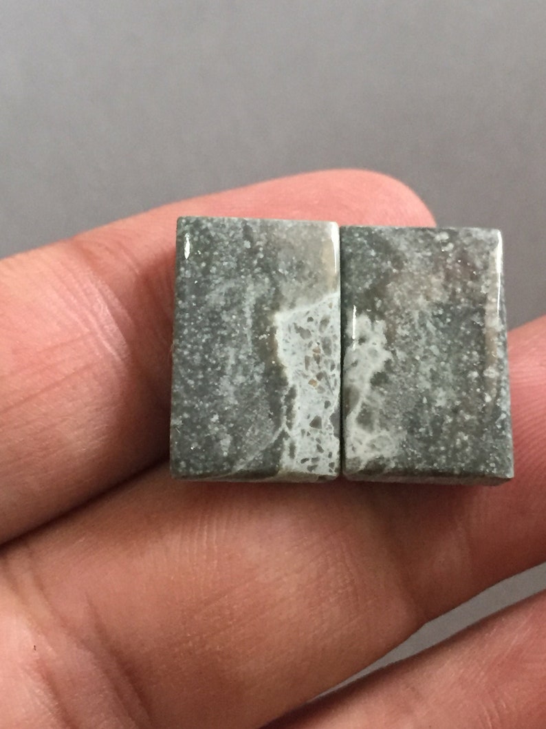 12x20 Mm Natural American Jasper Matching Pair Stone ~ American Pair Cabochon ~ Rectangle Shape ~ Flat Back ~ Loose Matching Stone