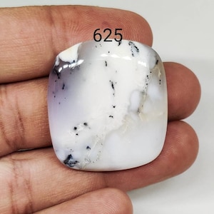Fijnste natuurlijke dendrietopaal cabochon/dendriet opaal edelsteen/dendriet agaat/kussenvorm/platte achterkant/losse edelsteen/dendriethanger edelsteen