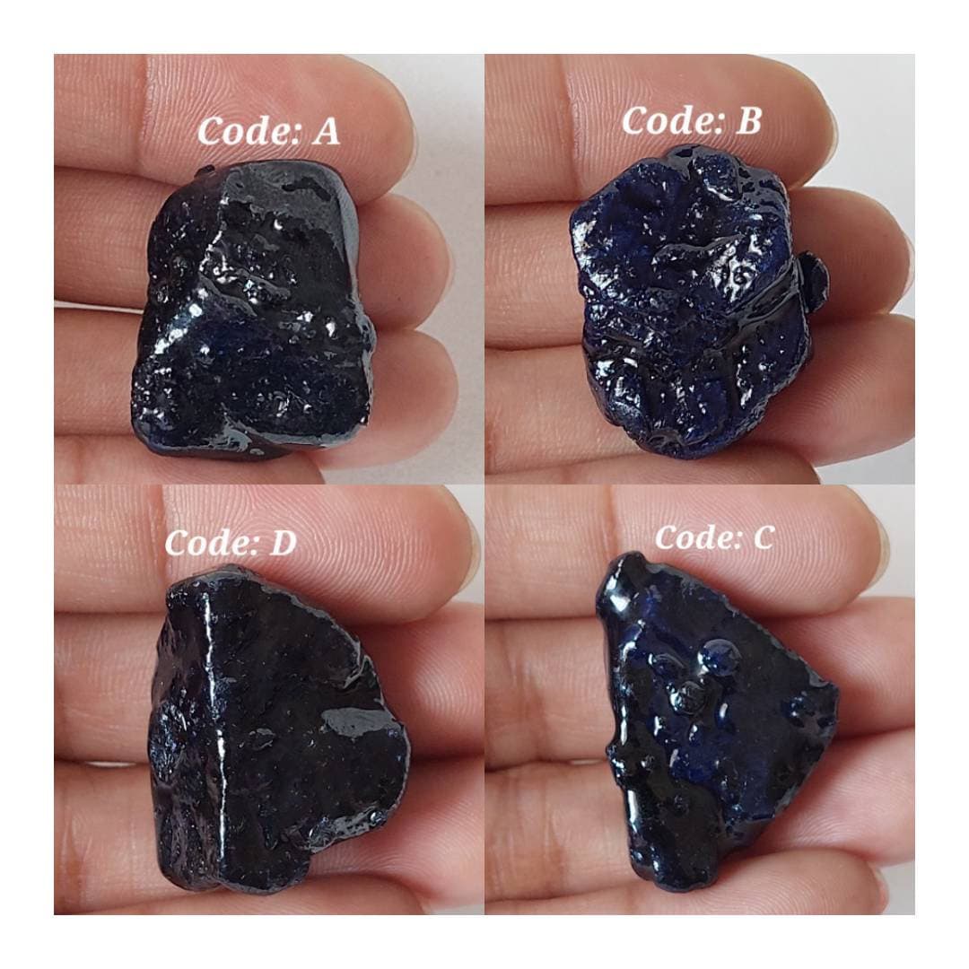 ブルーサファイア マイカ 原石 88.8ct 天然石 ブルーサファイア 原石 3個セット