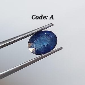 1 Piece Natural Blue Sapphire Diffusion Cut Stone/Faceted Diffusion Blue Sapphire Oval Shape/Loose Gemstone/ sapphire oval faceted/RJS-619