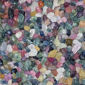 100 Piece Natural Sapphire Rough/Mix Sapphire Rough/Multi Sapphire Rough stone/Precious Raw/Wholesale Sapphire Raw/2-4 Mm