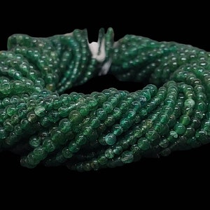 100 % Natural Green Aventurine Smooth Round Beads/Aventurine Gemstone Beads/Green Aventurine Round Balls/13 inches/3 to 4.5 Mm Size/2037