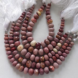 100% Mookaite Faceted Rondelle Beads/Mookaite Faceted Beads/Mookaite Beads/Mookaite Faceted Rondelle/Mookaite Gemstone/8-12 Mm/8&quot;Strand/2114
