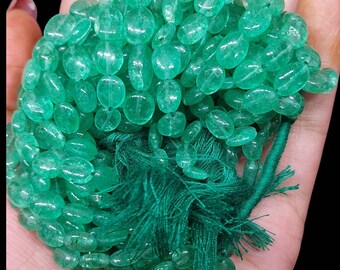 Natural Green Strawberry Quartz Smooth Oval Beads/quartz