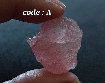 Cuarzo fresa rosa natural en bruto - Piedra preciosa curativa