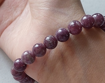 Bracelet Lépidolite Verte Chatoyante - Perles 12mm - Naturel - Neuf Avec étiquettes - Pierre Lithothérapie