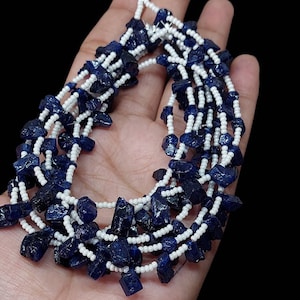 20 Pieces/Natural Blue Sapphire Side Drilled Rough/Blue Sapphire Gemstone/Blue Sapphire Raw/Precious Rough/Side Drilled Rough/7 Mm To 11 Mm