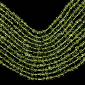 Natural Peridot Smooth Round Beads/Peridot Smooth Beads/Peridot Smooth Round Balls/Peridot Gemstone Beads/3.5 mm/13&quot;Strand/2039