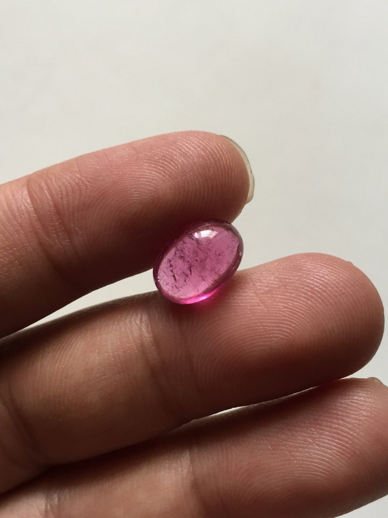 9.1x12.6 Mm Natural Rubellite Tourmaline ~Red Tourmaline ~ Rubellite Cabochon~ Oval Shape Rubellite ~Flat Back Loose Gem Stone