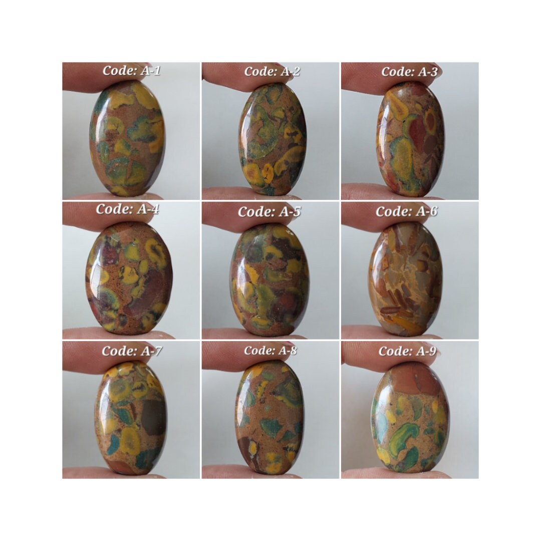 Oval Shape Natural Fruit Jasper Smooth Cabochon/Semi Precious Gemstone for Jewelry/Fruit Jasper Cabochon/Free Drilling Available/FJC-A